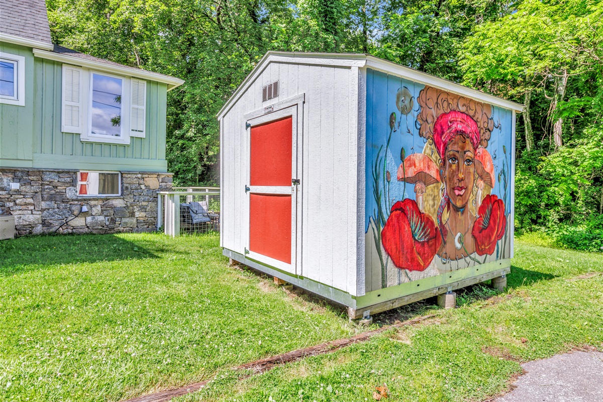 Mural on Shed done by local artist