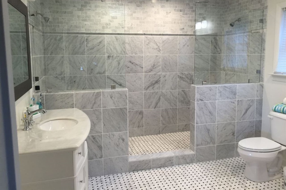 Master Bath with double walk in shower.
