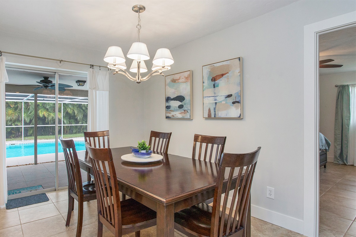 Plenty of dining space for the entire group.