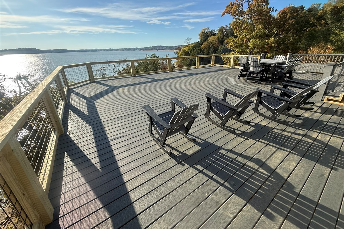 New Large Deck just completed on 10 10 2025. Added 1K square feet to the previous deck.
