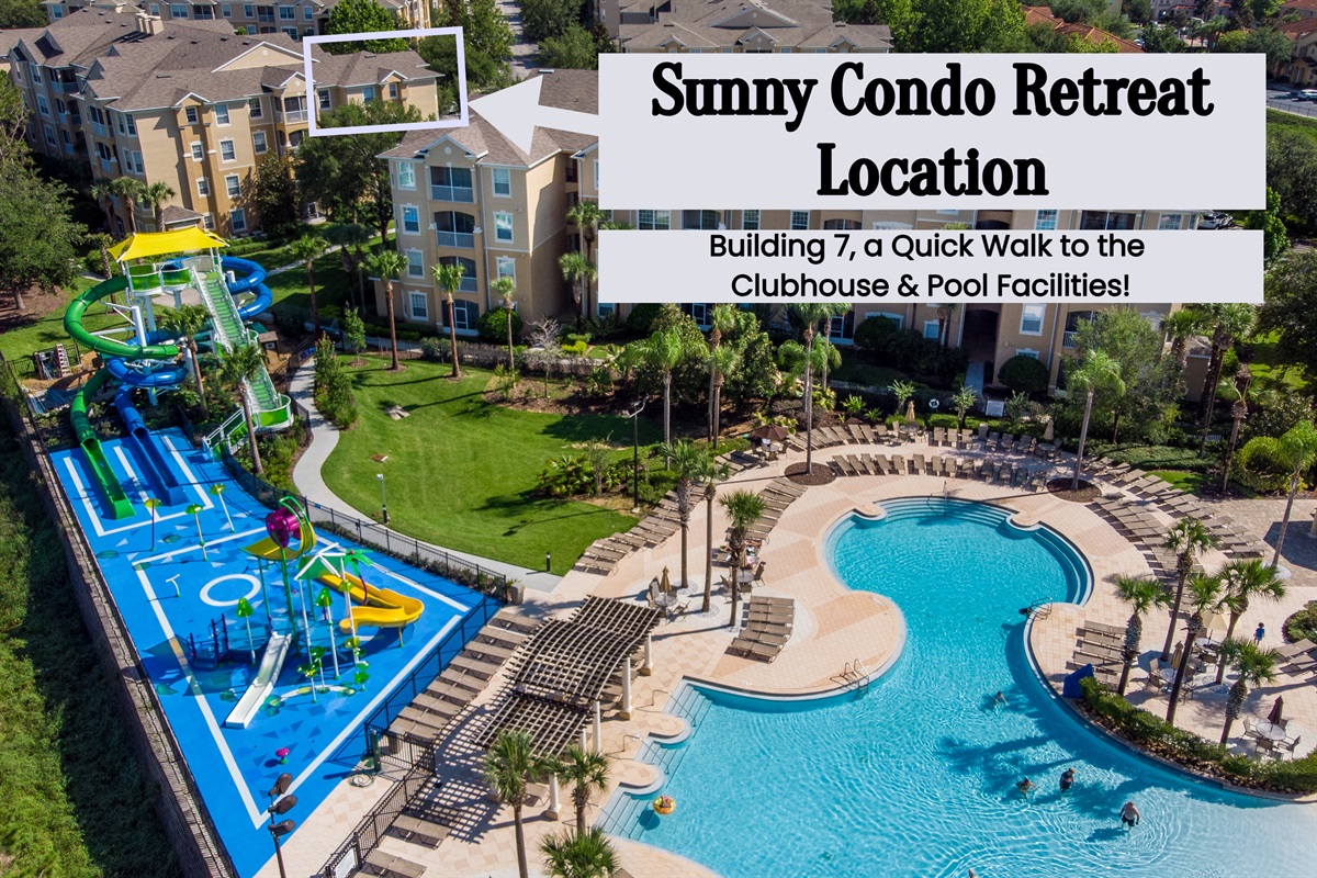 A quick walk to the Clubhouse & Pool!