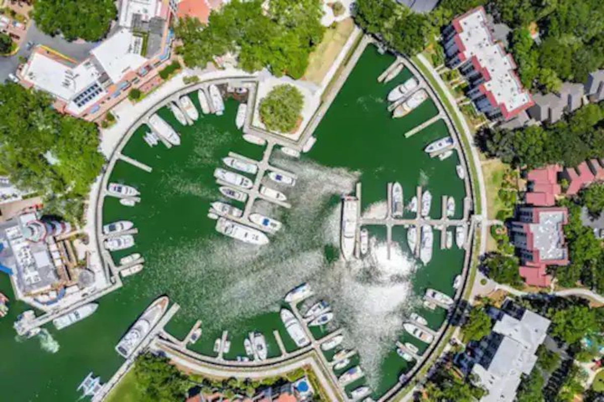 Harbour Town marina from above