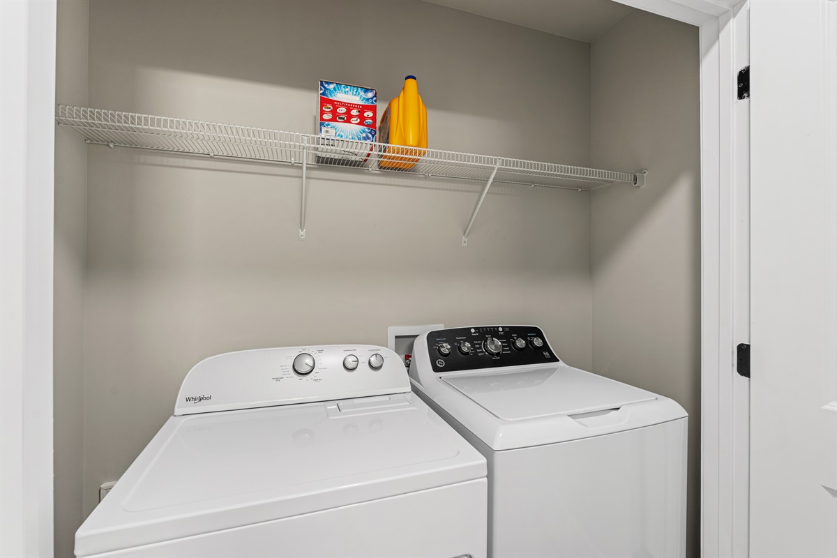 Left unit - Laundry area with detergent
