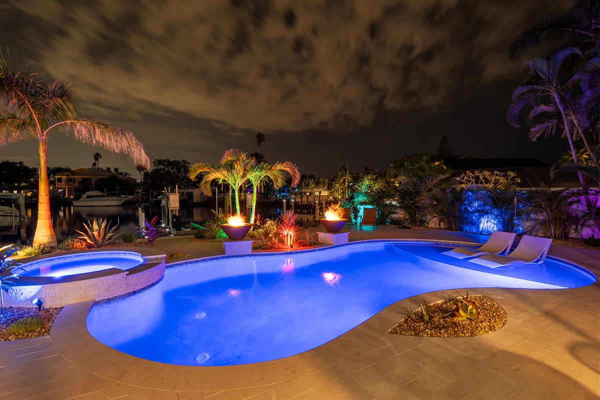 Super fun night time lighting