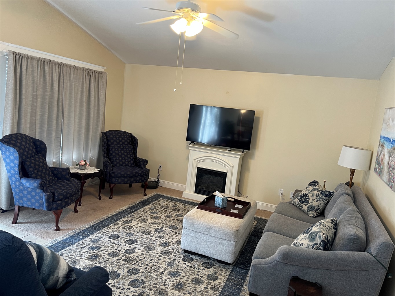 Enjoy family movie nights or game nights in the Living area