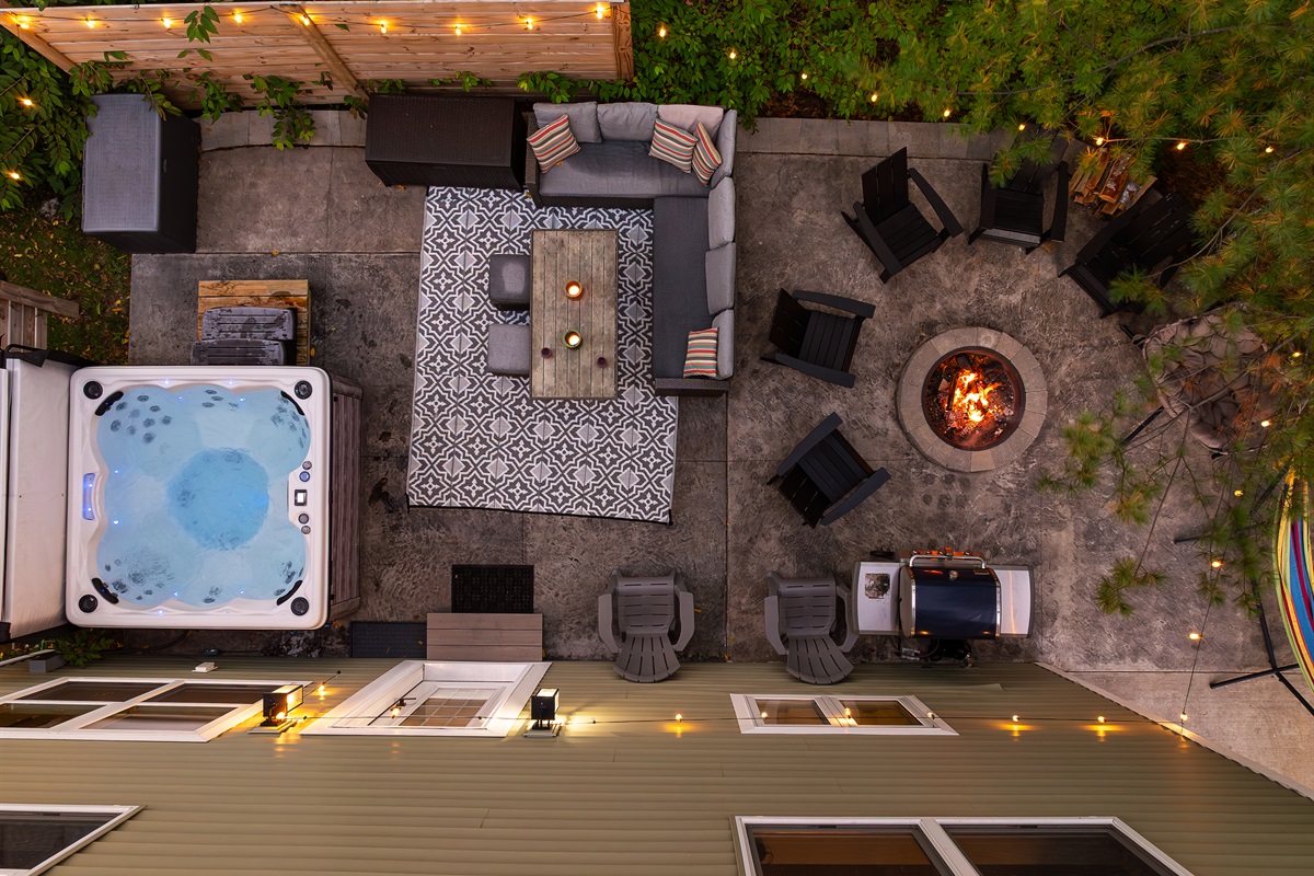 Enjoy the hot tub, make a fire, have a meal outside