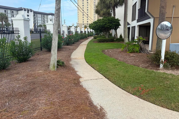 Pathway to the private gate for beach access