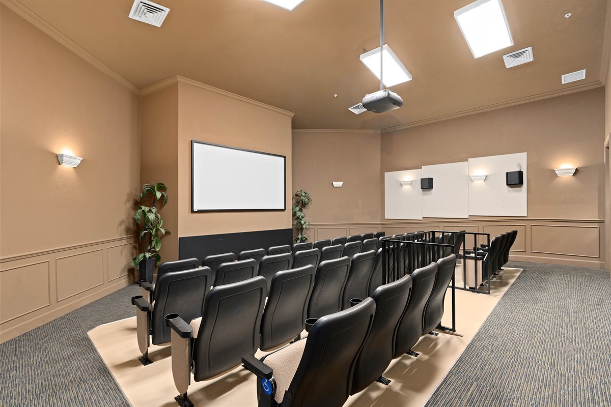 Featuring nightly movies, the community theatre is also available for your group to reserve and watch a movie on the big screen. A great air conditioned space to take a break from the heat!