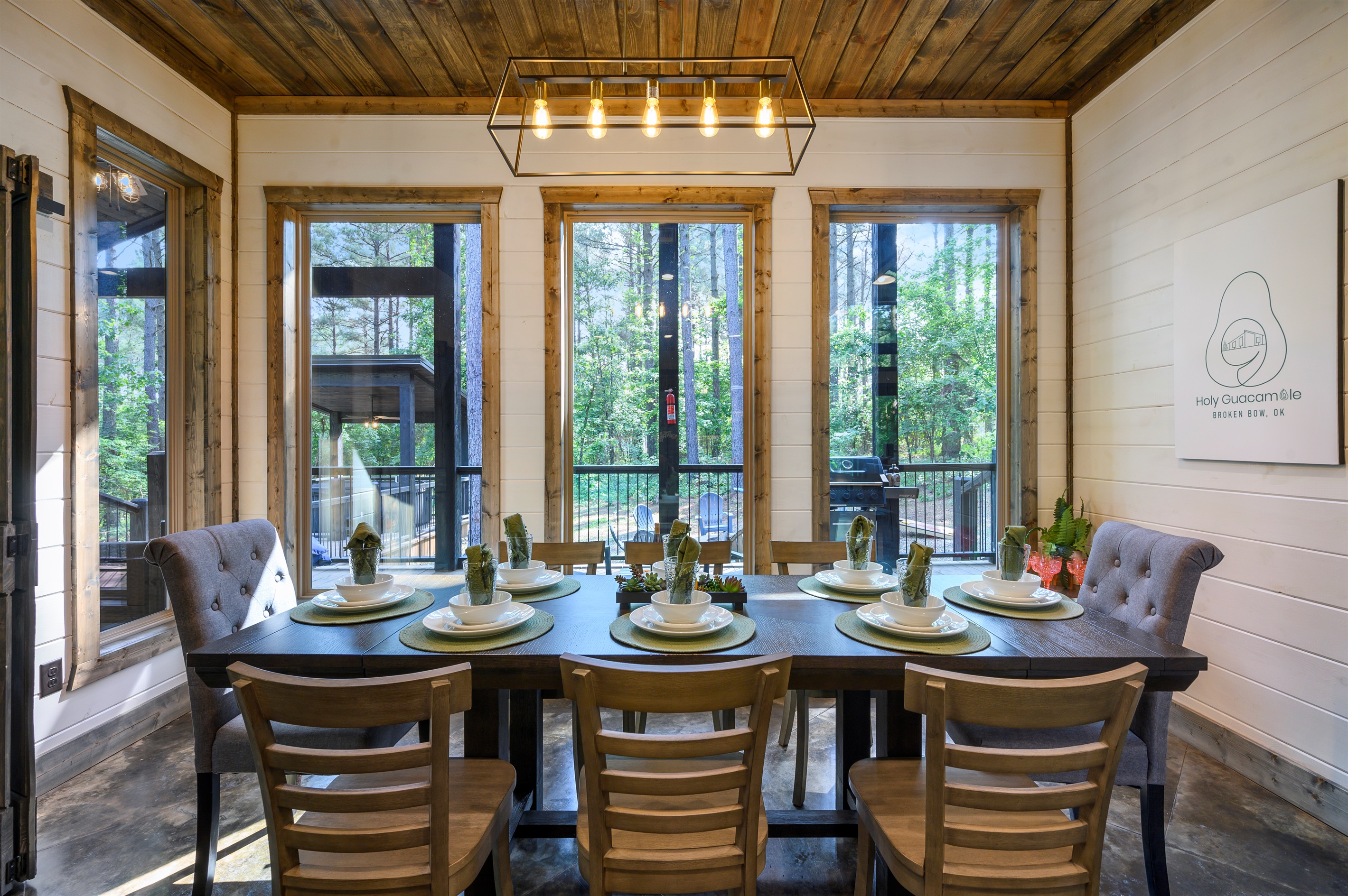 Spacious dining area with beautiful outdoor views