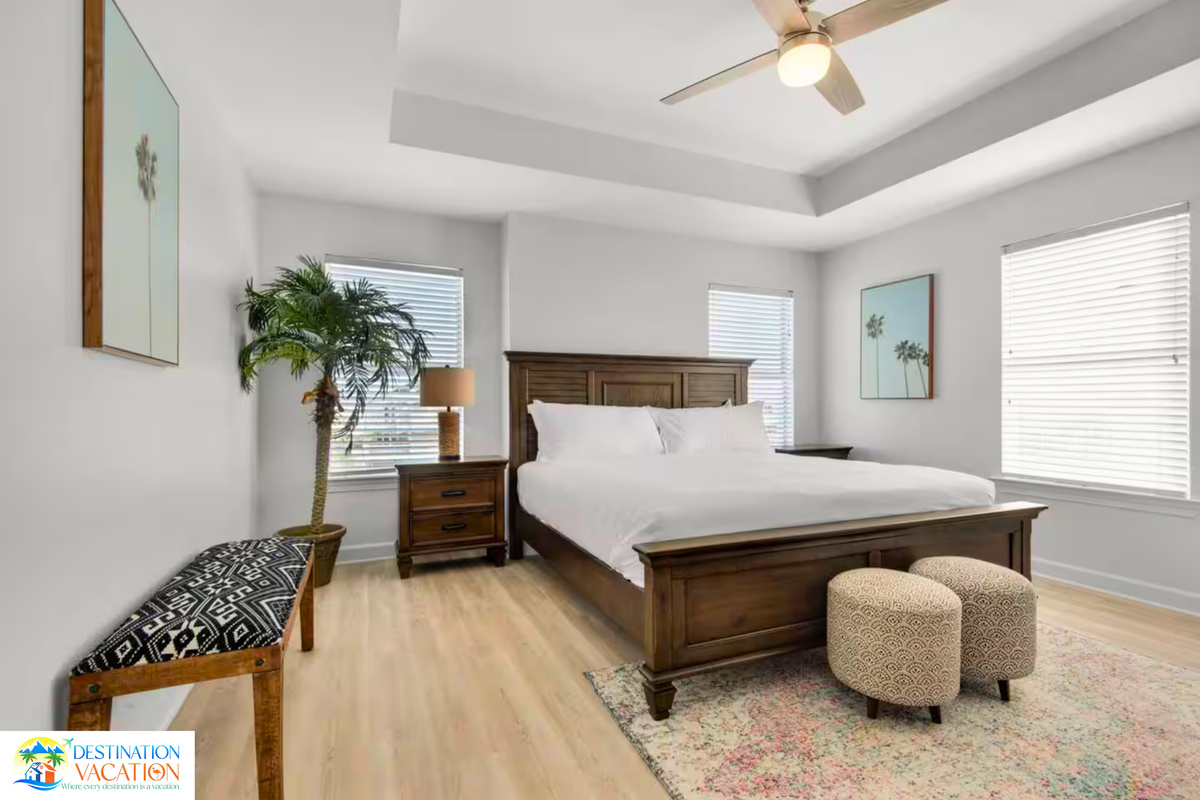 A tranquil bedroom designed for peaceful mornings.