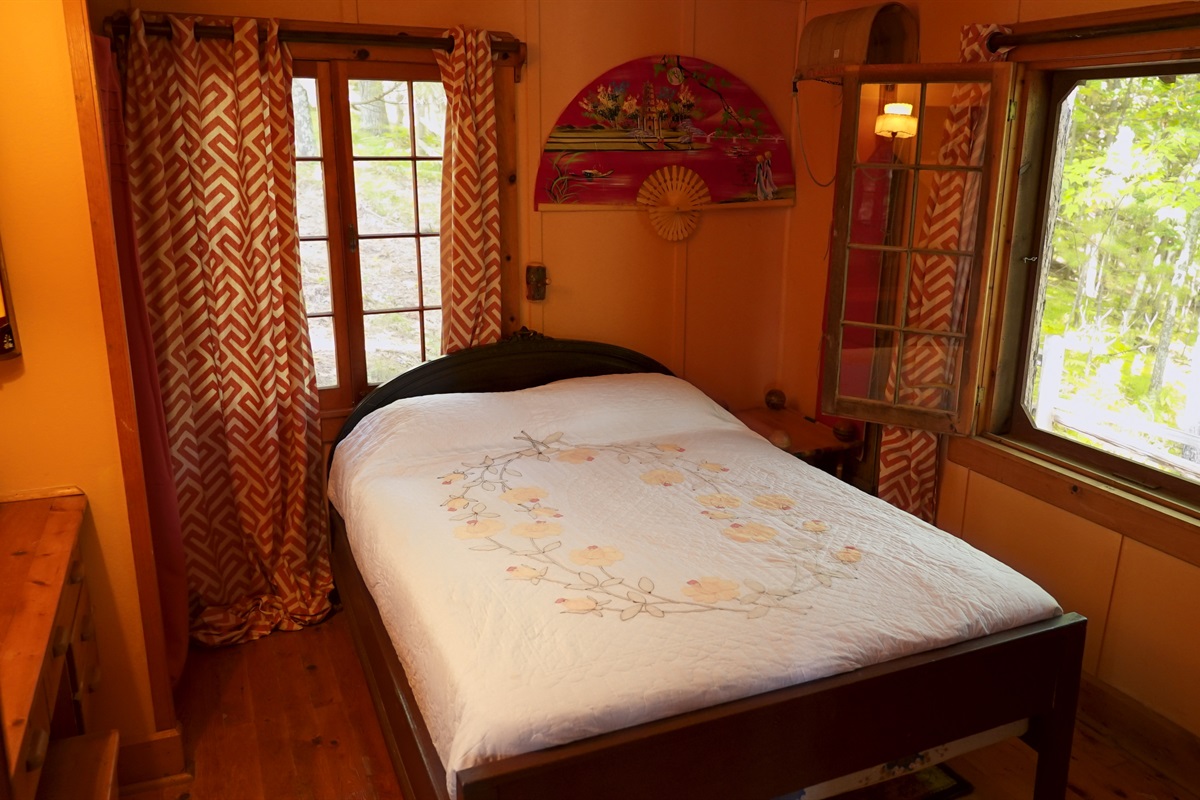 One bedroom with double bed.