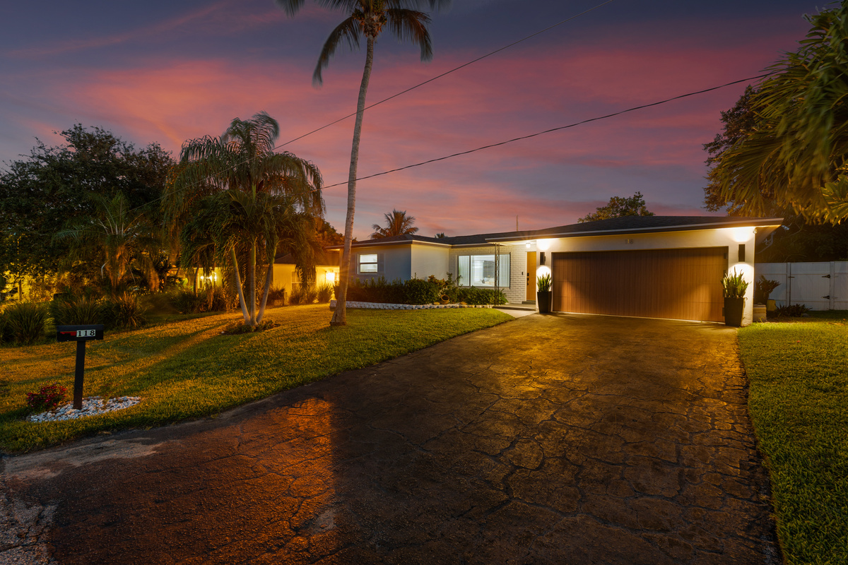 End the day with the warm glow of your private retreat
