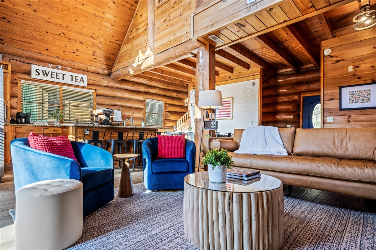 Our designer did a great job designing the family room