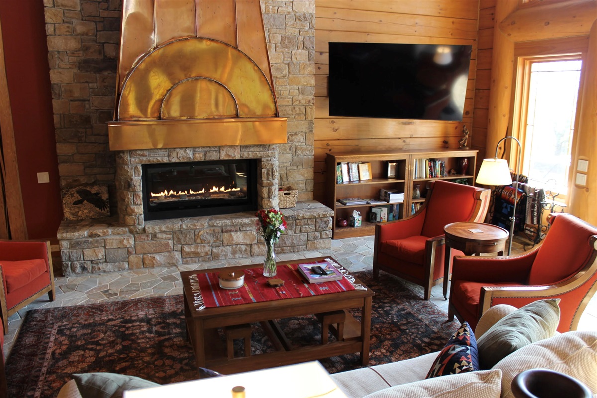 Enjoy the propane fireplace in the living room