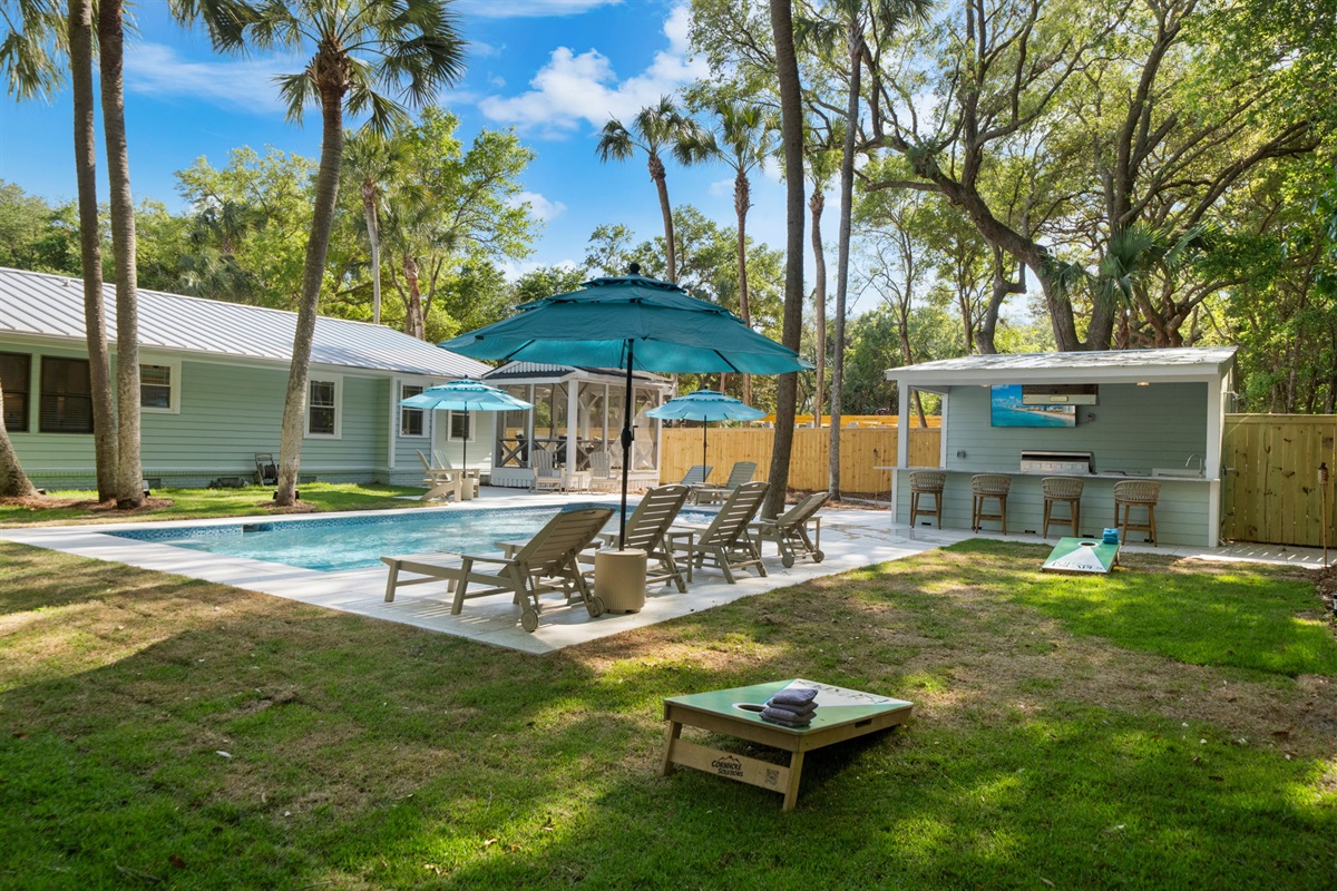 Corn hole | IOP Escapes Beach Blessing | 3705 Hartnett Blvd, Isle of Palms, SC