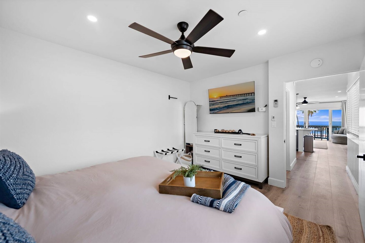 You can even hear the waves at night if you leave the sliding door open.