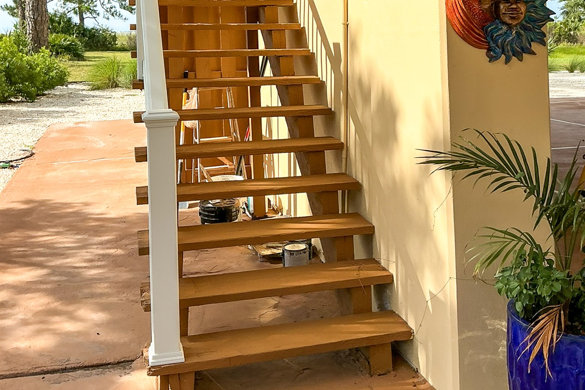 Staircase on Left side of the house
