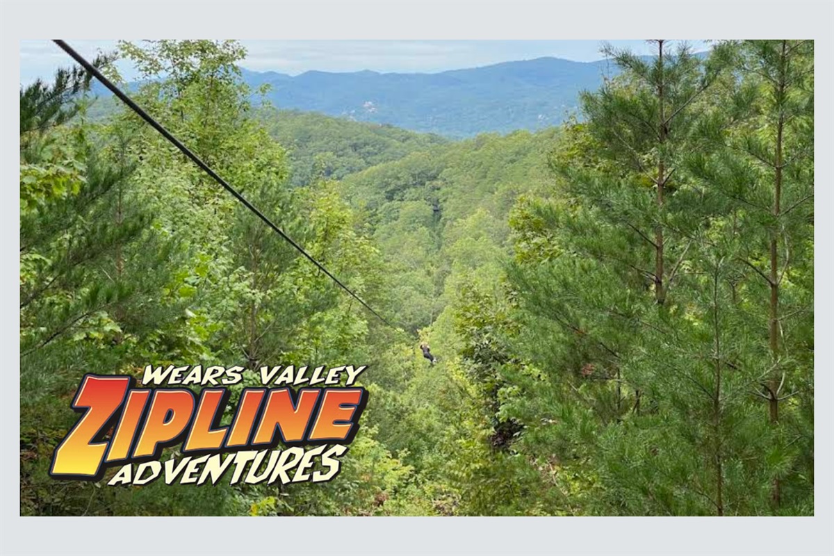 Adventure seekers will love ziplining through the Smokies! Wears Valley Zipline Adventure is just 2 miles from the cabin, offering an unforgettable adventure in the heart of nature.