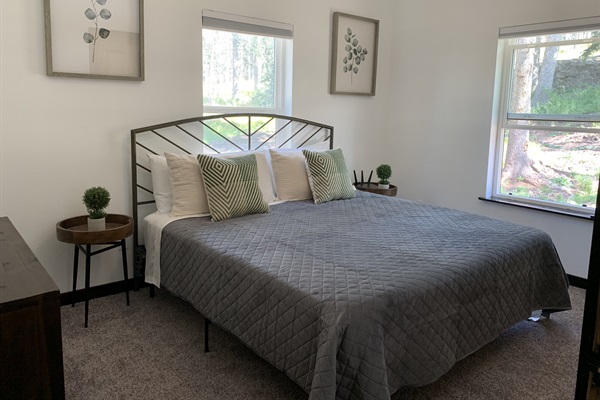 Master with king size bed.