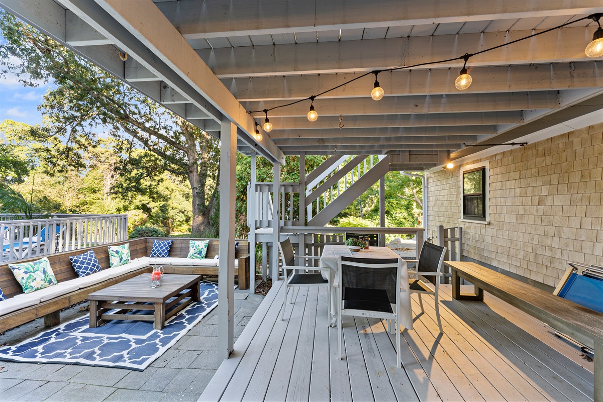 Comfortable seating amidst nature, offering the perfect spot for morning coffee or evening stargazing.