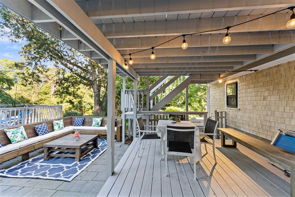 Comfortable seating amidst nature, offering the perfect spot for morning coffee or evening stargazing.