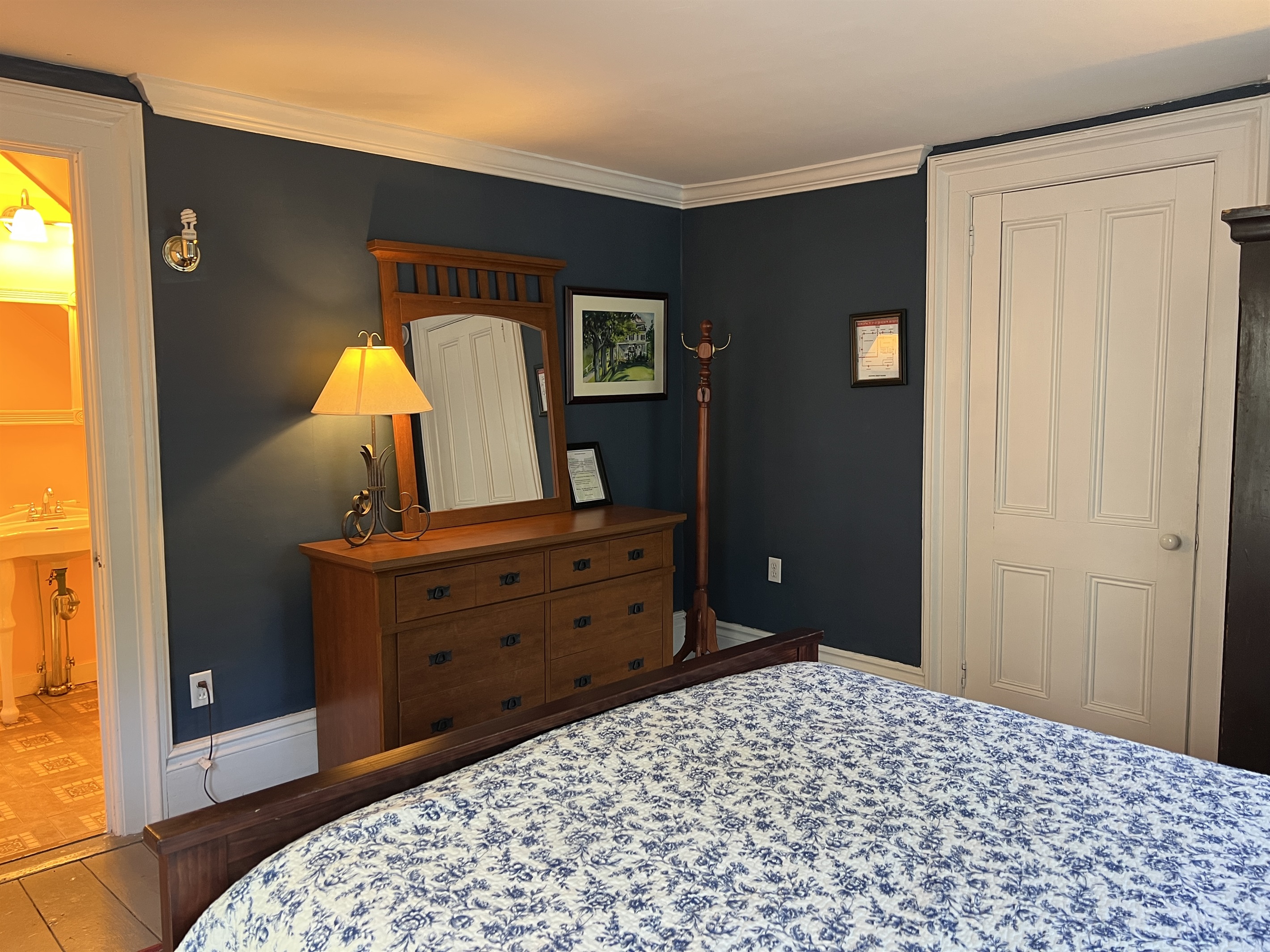 First floor queen bedroom with ensuite bathroom.