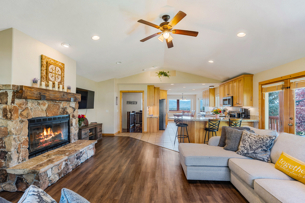 Imagine your whole family here together sitting by the fire after an amazing day in the mountains