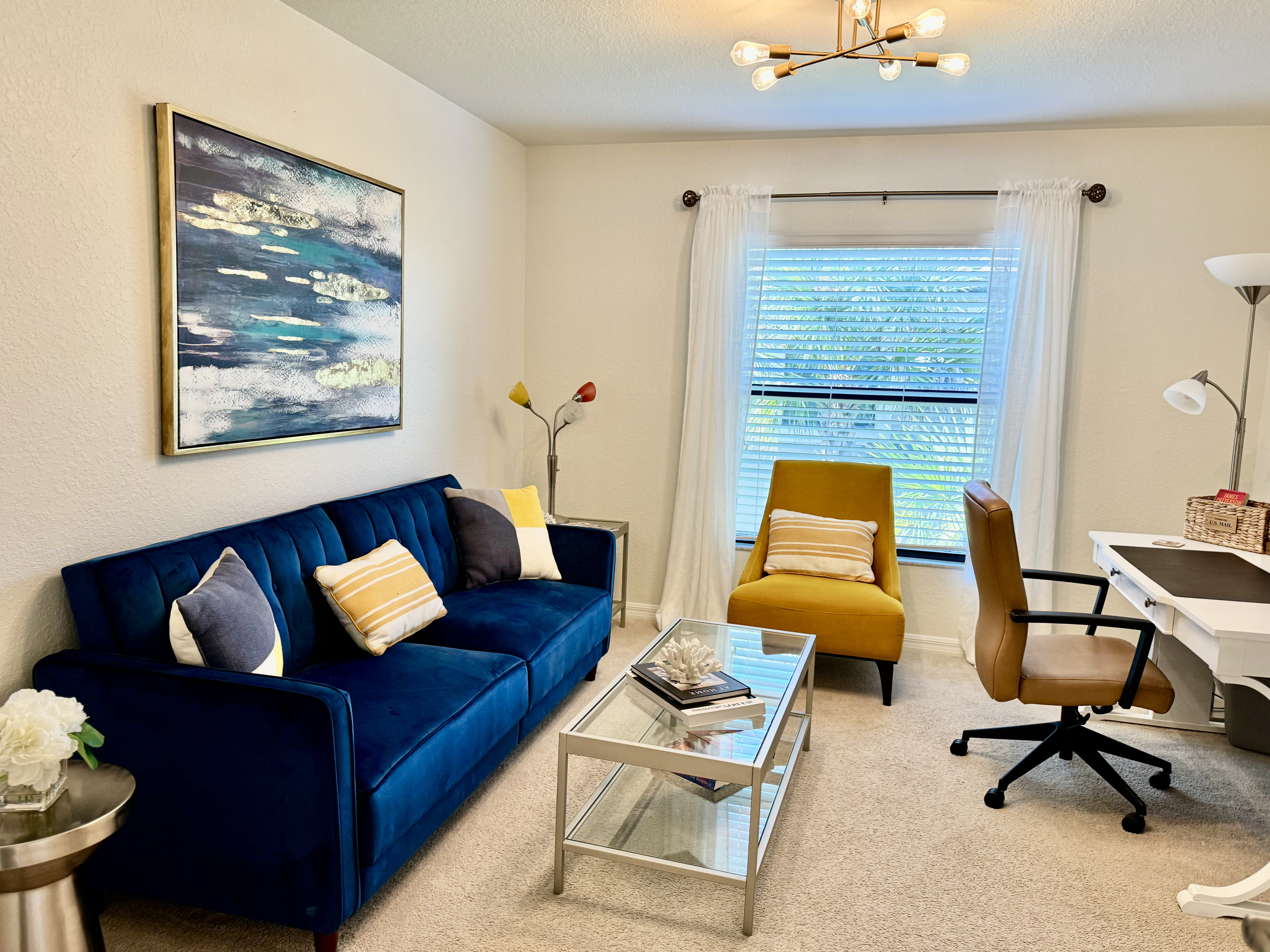Flexible den—office or guest bed.