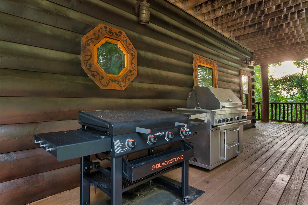 Grill up some unforgettable food on the Viking BBq grill or the Blackstone