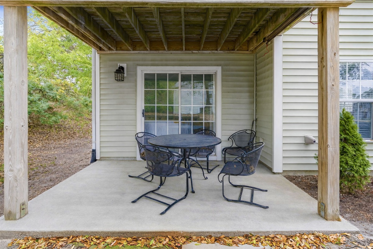 Grab some lunch and sit and enjoy the quiet on the downstairs patio