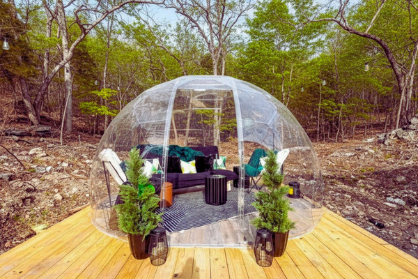 Enjoy the outdoors in any weather with the climate-controlled and furnished dome; or take time for yoga or meditation on the spacious platform - yoga mats are provided in the dome!
