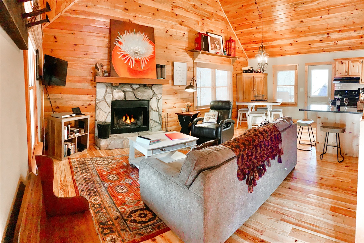 Cozy up to the Wood-burning Fireplace!
