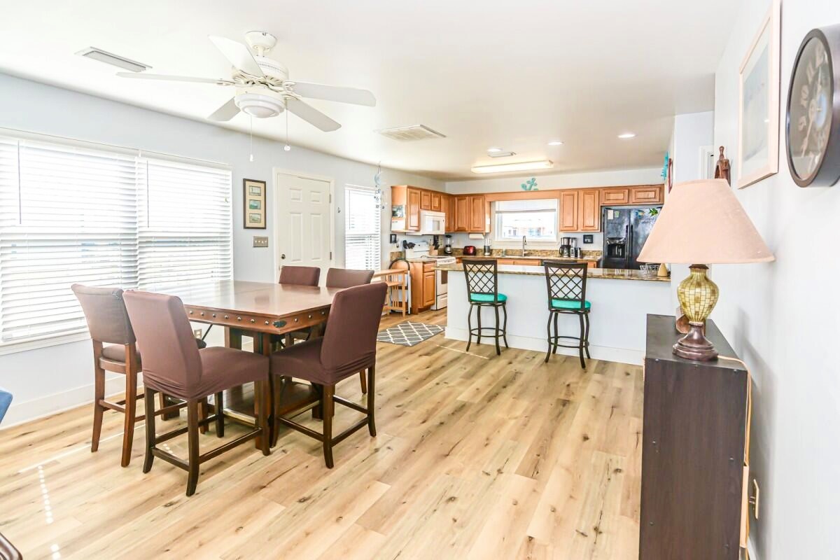 Spacious dining area