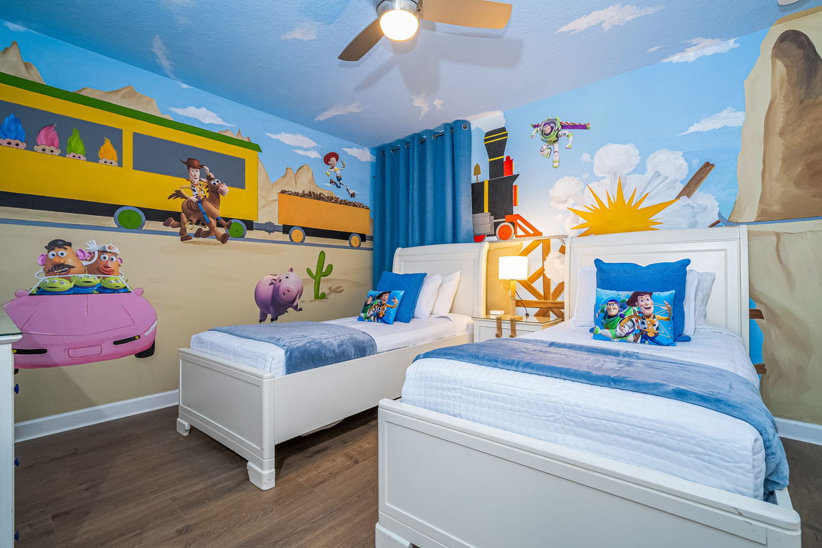 Your little one will love spending the night with Woody, Buzz, and the whole crew.