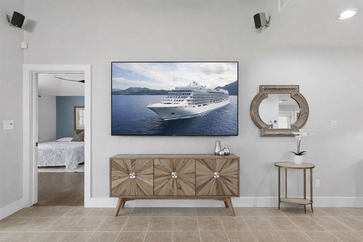 60 inch big TV in living