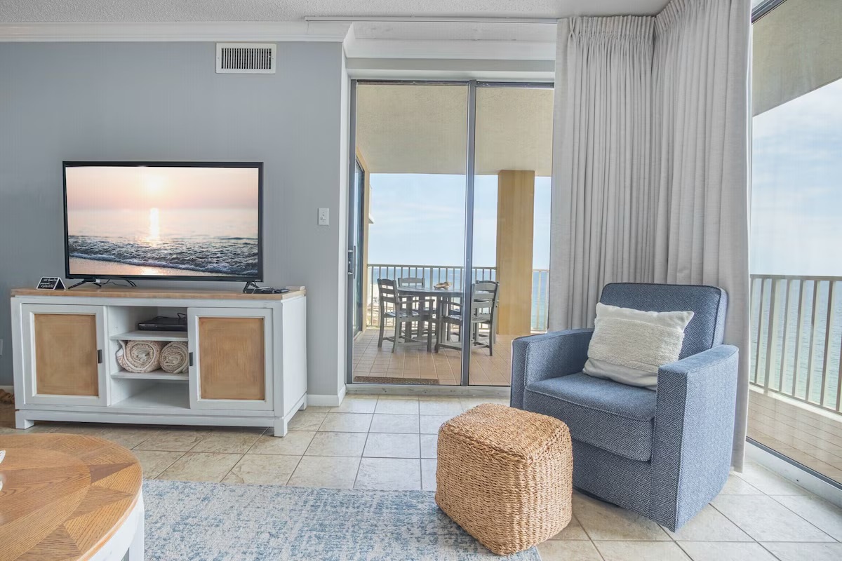 Smart TV in every room, comfy reading chair with a view!