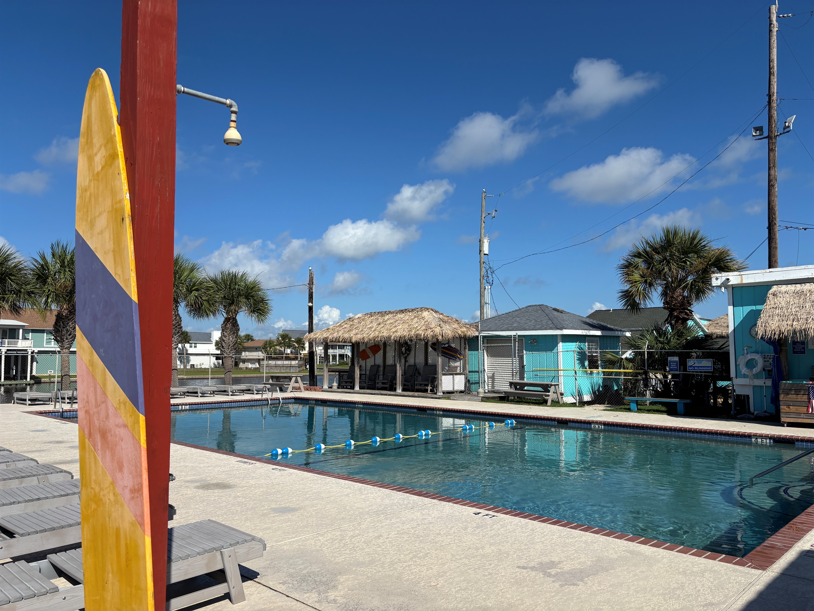 The neighborhood pool is available for purchase of passes.