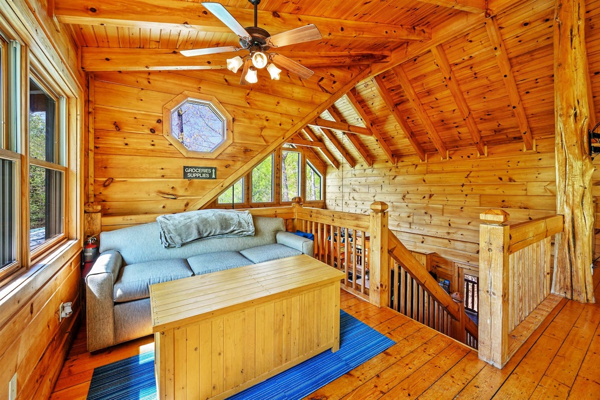 Sleeper sofa in the loft