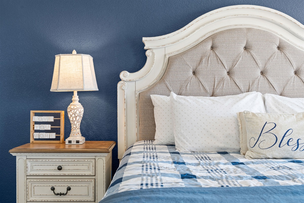 Plush bedding and stylish accents.