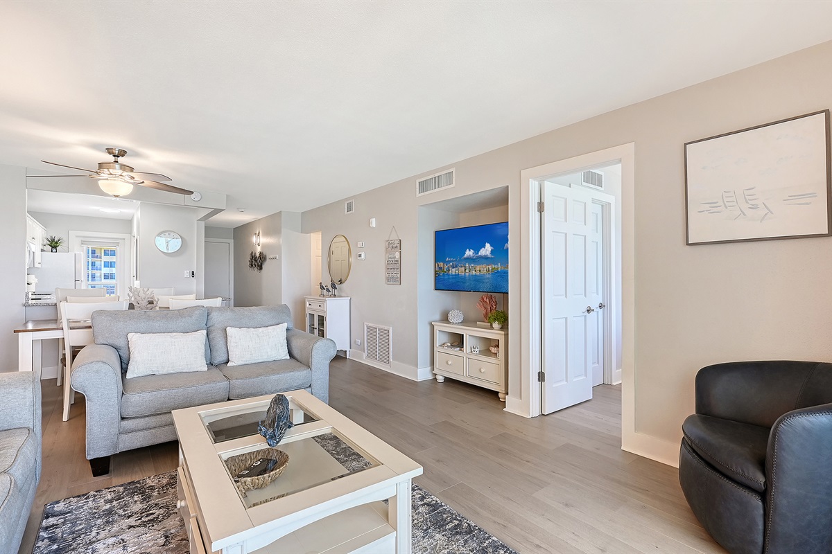 Comfortable interior to relax after the beach