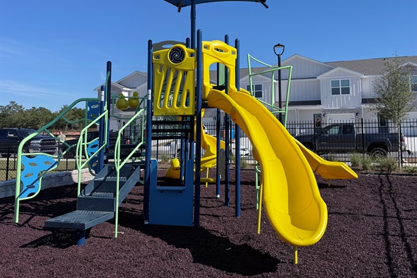 Kiddo recreation area complete with gated access and separate from the pool area. Fun, safety, and piece of mind.