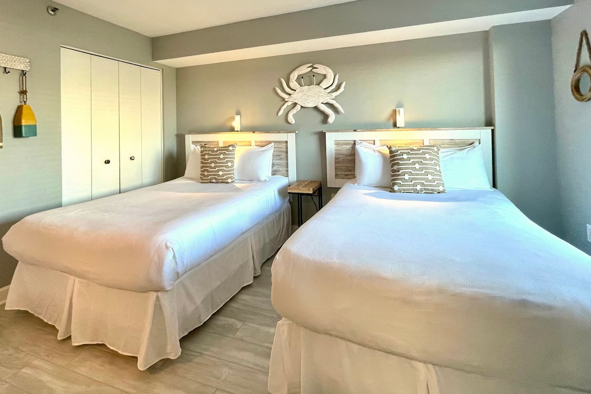 2nd bedroom. 2 double beds 