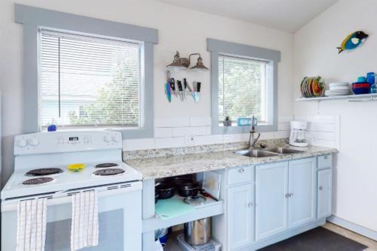 Nicely equipped kitchen