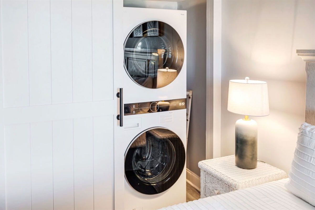 Stacked Laundry in 2nd Bedroom