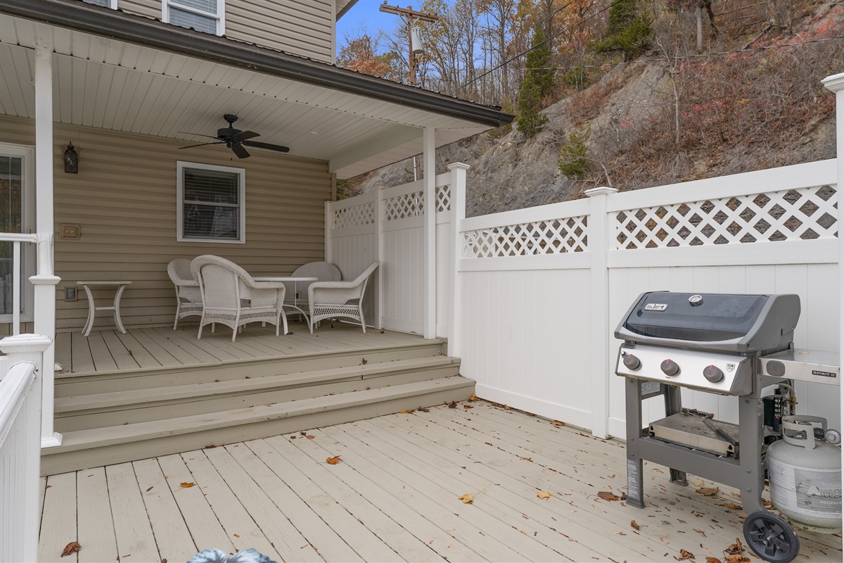 Enjoy a cookout on the front deck