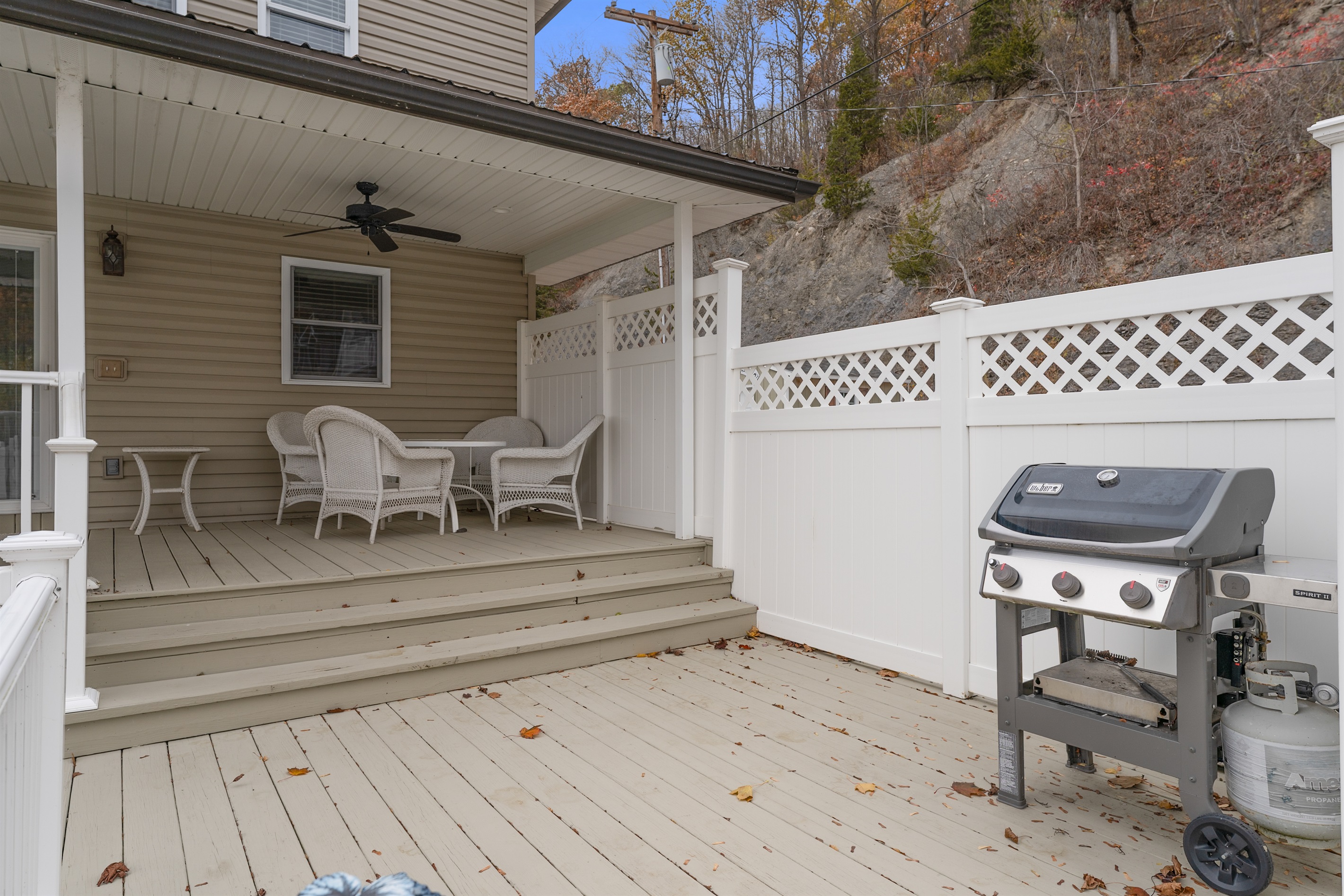 Enjoy a cookout on the front deck