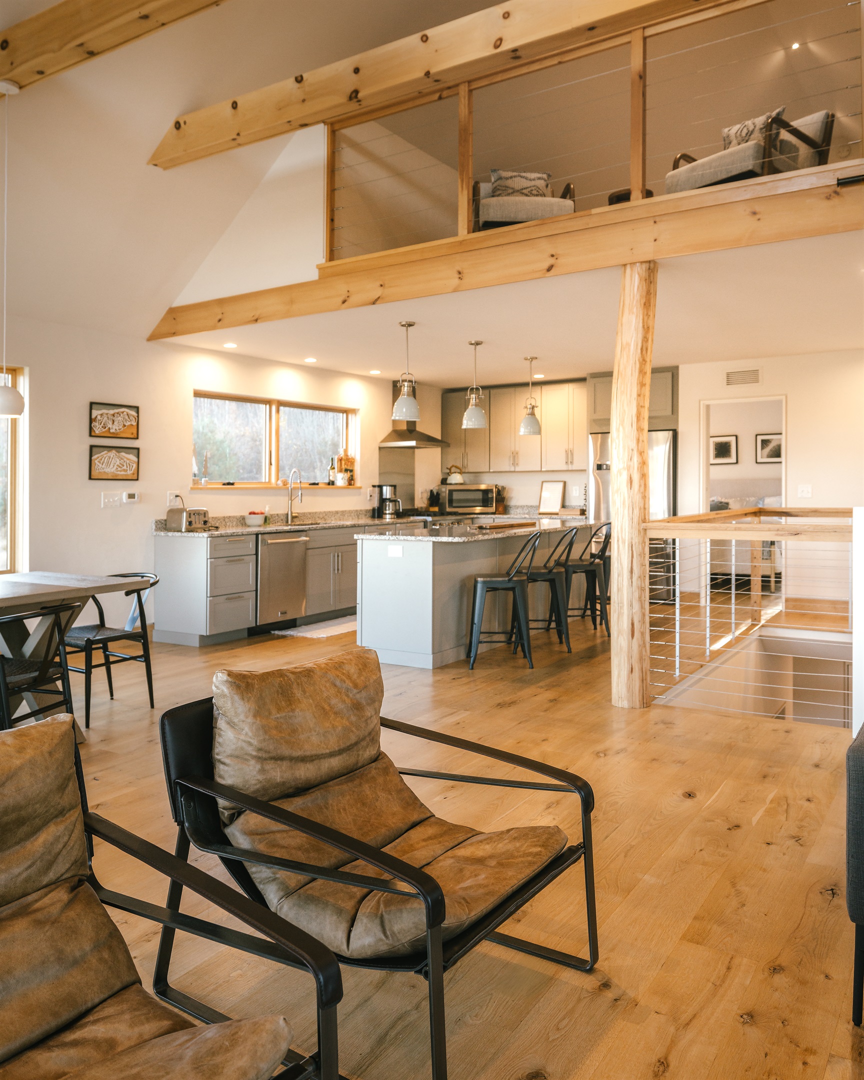 Kitchen and dining flow designed for entertaining