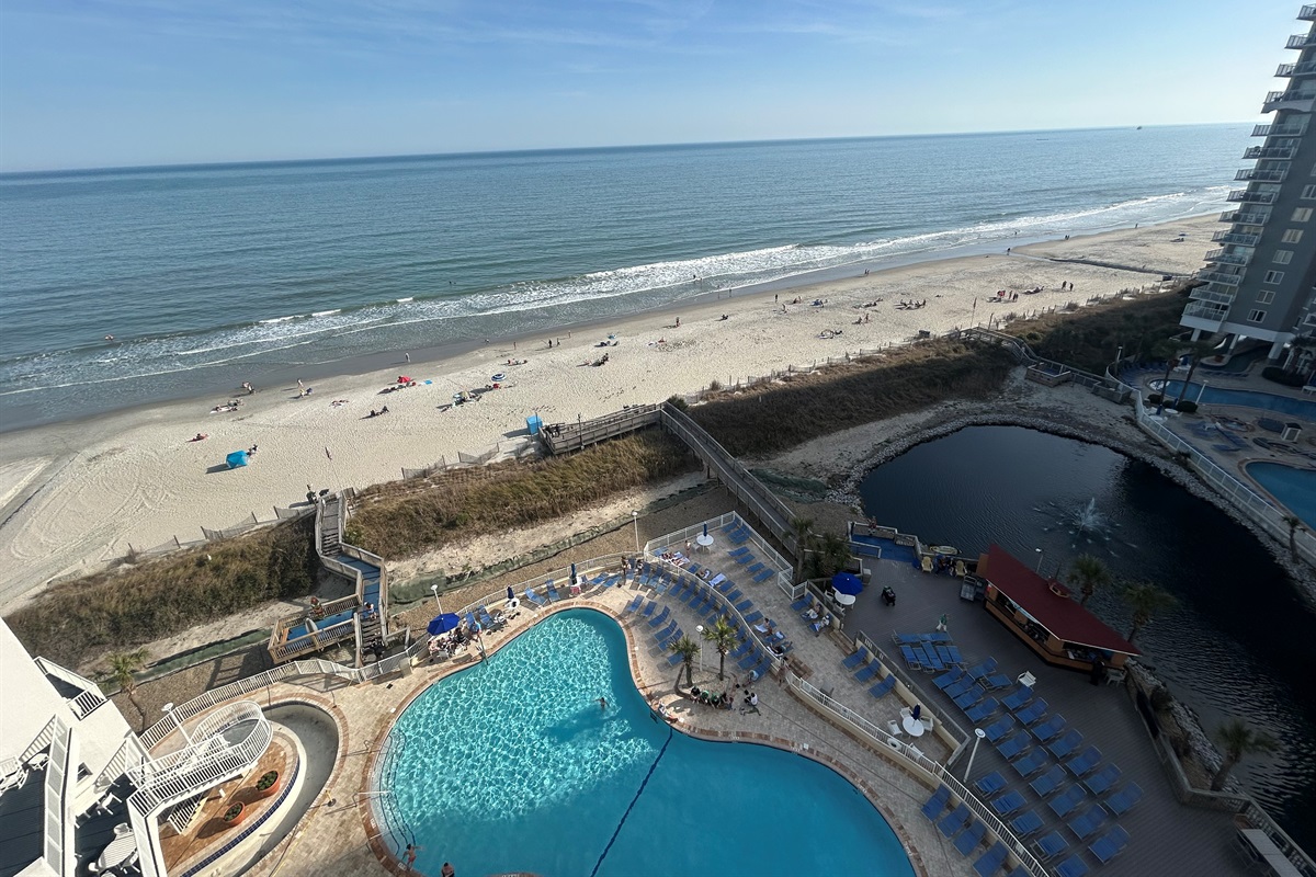 View of Resort and ocean from balcony