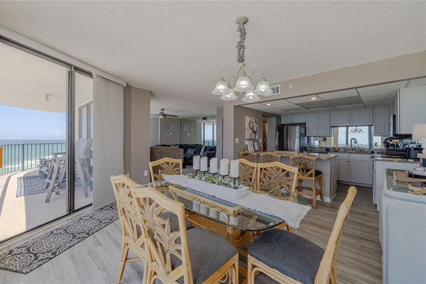 Dining area and balcony access