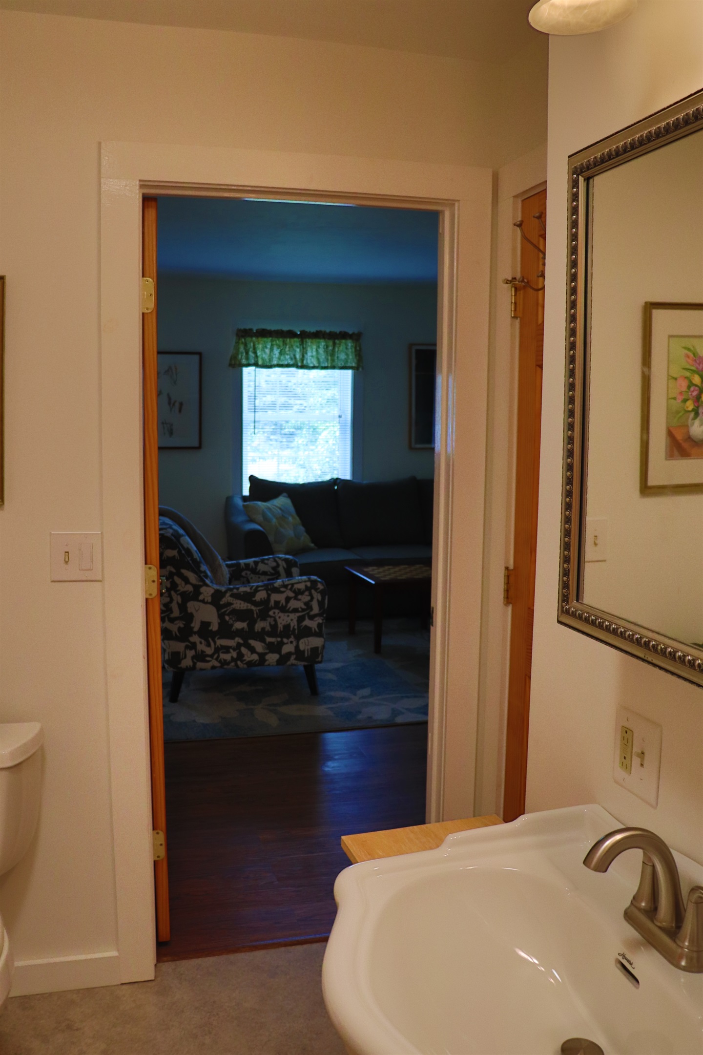 Doorway from bath to living area